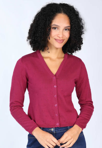 Strickjacke Valea  - red wine