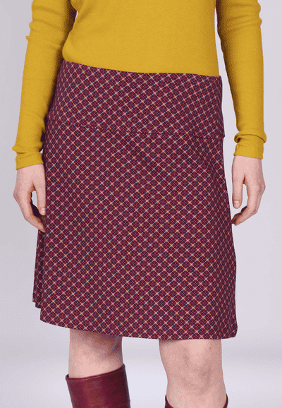 Rock Denise check - burgundy