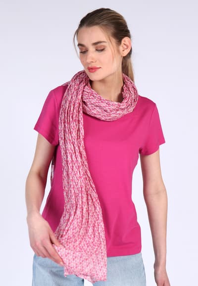 Tuch Klea spring feather - magenta