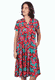 Kleid Embla Big Flower - ocean