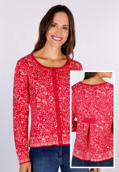Strickjacke Kadir - cerise