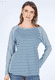 Sweater Wiebka stripe - denim