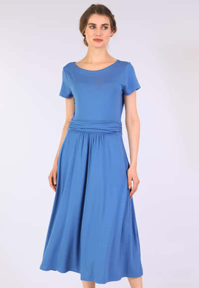 Kleid Malinda solid - royal blue