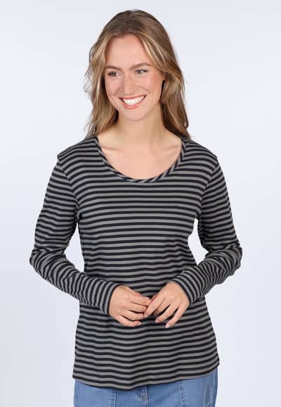 Langarmshirt Adisella  - washed black