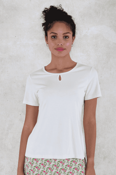 T-Shirt Odile solid - ivory