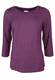 3/4-Arm Shirt Zoala solid  - deep purple