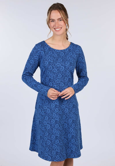 Kleid Thyrina romantic - indigo