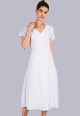 Leinenkleid Violana - white