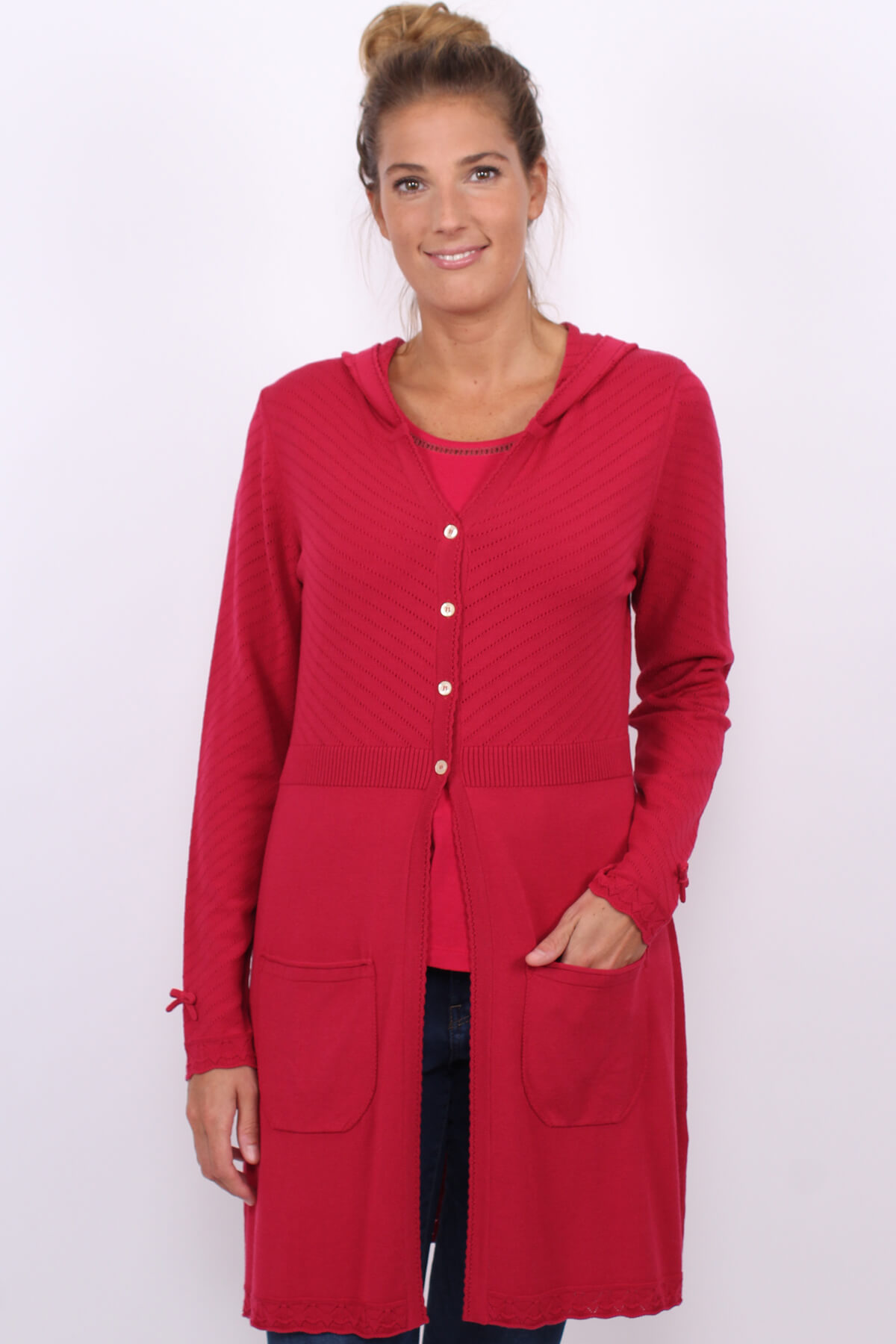 Strickmantel Brenda - rubin