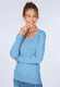 Langarmshirt Malin - swedish blue