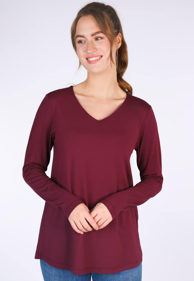 Langarmshirt Adisa  - dark grape