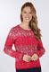 Strickpullover Annegret  - cerise