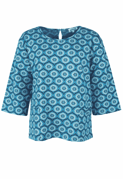 Shirt Katinkali sunflower - ocean