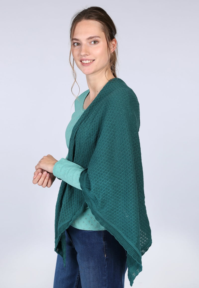 Strickdreieckstuch Lisa - bottle green