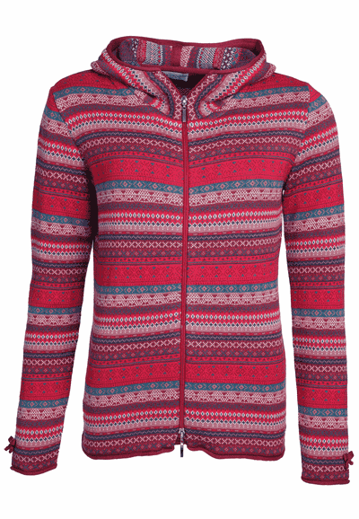 Strickjacke Ida crazy - cerise