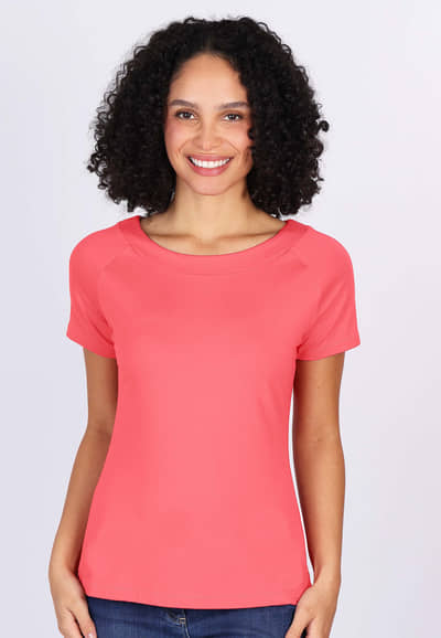 T-Shirt Zoe solid  - rouge