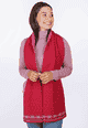 Strickschal Sabet Snowflake  - rubin