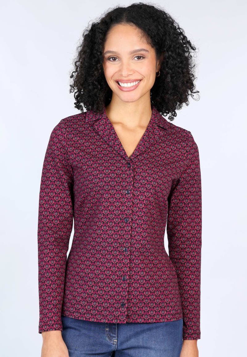 Bluse Celeste daisy - black