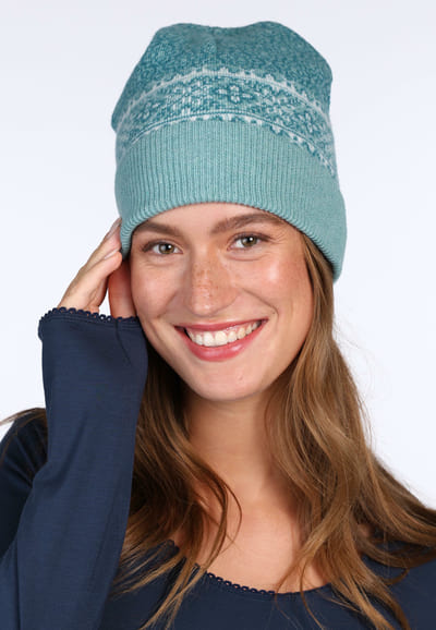 Strickmütze Hannah nordic - smaragd