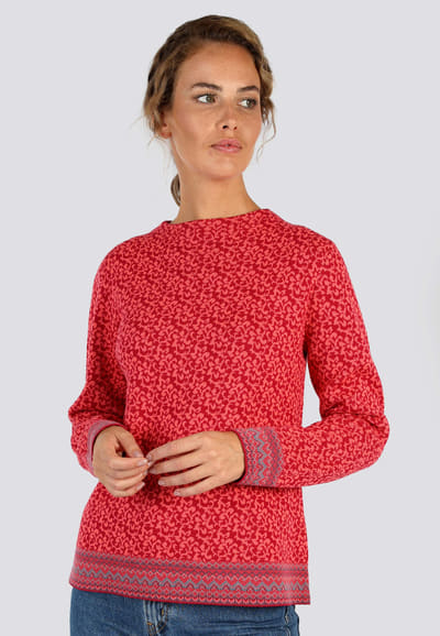 Strickpullover Dorit nordic - rubin
