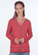 Strickjacke Christi tulip bow  - rubin