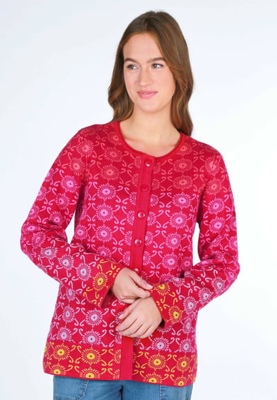 Strickjacke Miera - rubin