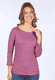 3/4-Arm Shirt Mya  - deep purple