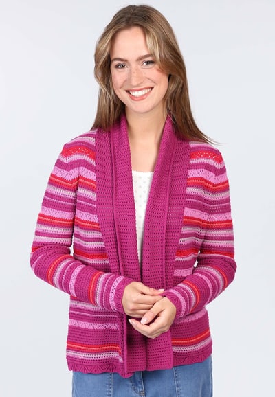Strickjacke Nori - rubin