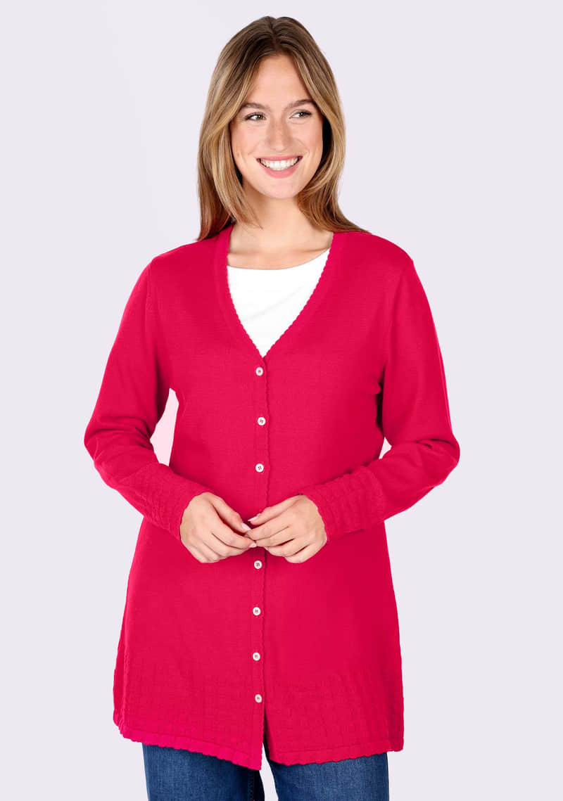 Strickjacke Angelana  - cerise