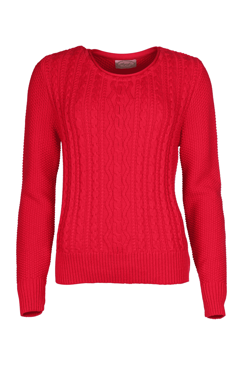 knitted sweater Maikie red in red at Sorgenfri Sylt Online Shop