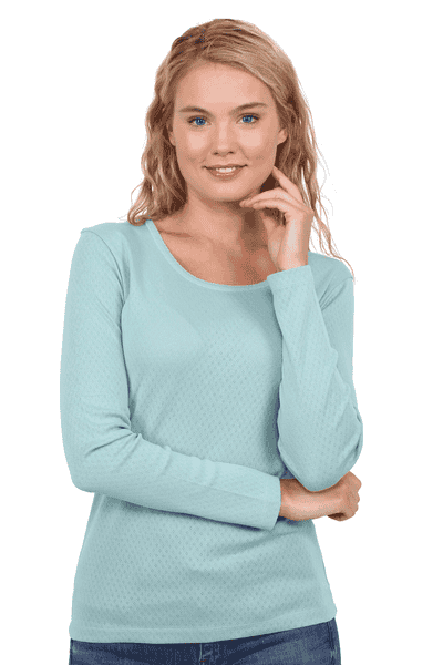 Langarmshirt Malin - turquoise