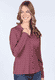 Bluse Celeste geo  - deep purple