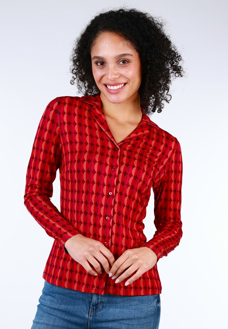 Bluse Celeste stripe - cerise