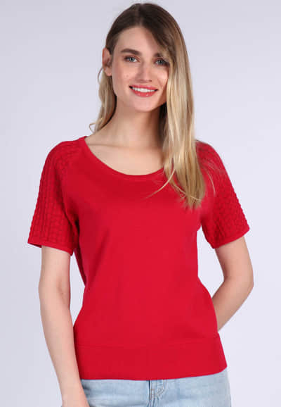 Strickshirt Lina - rubin