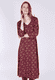 Kleid Heloise flower dance - burgundy