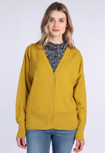 Strickjacke Jorita - dark yellow