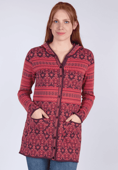 Strickmantel Karlie royal - plum
