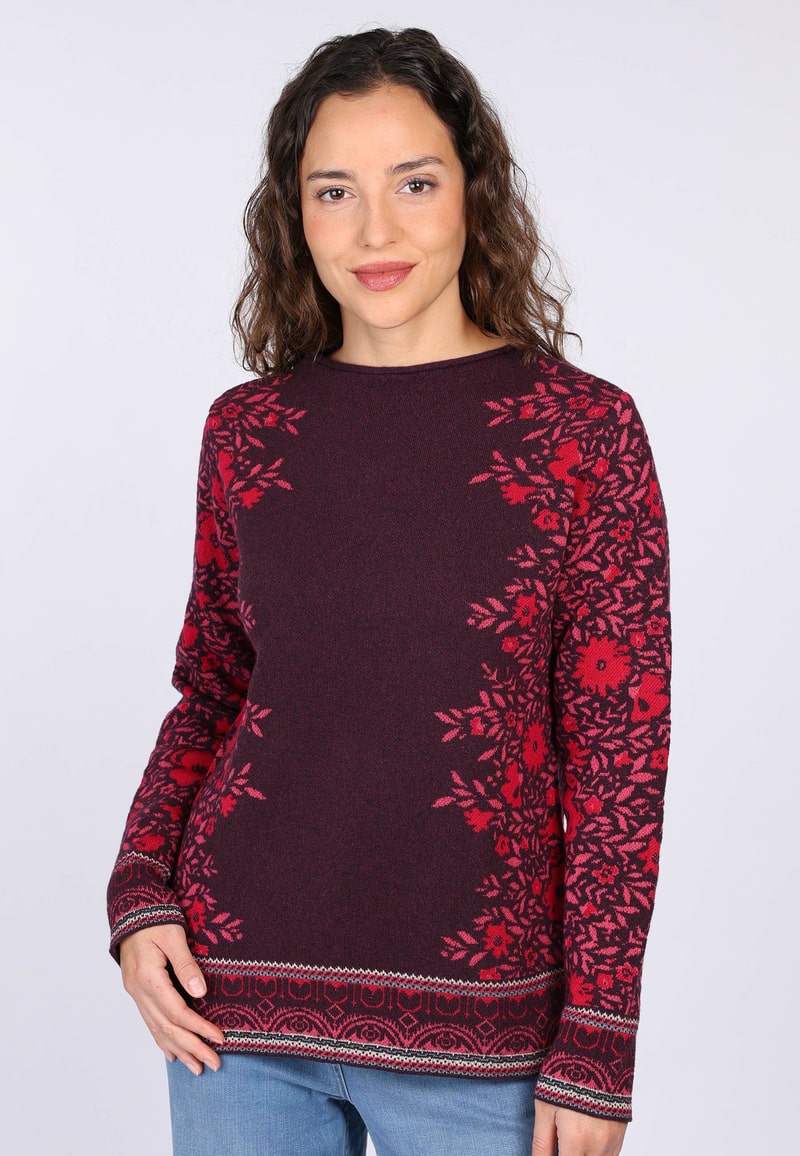 Strickpullover Sofia garden - plum