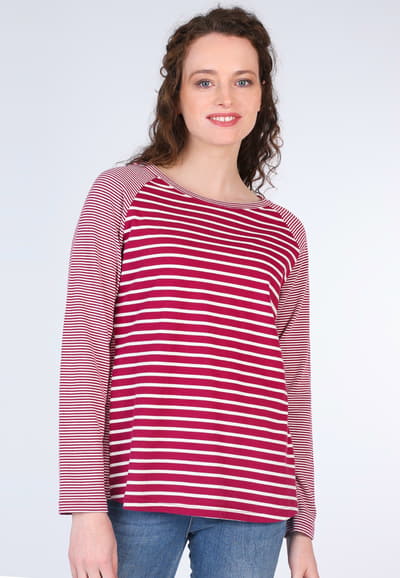 Sweater Wiebka stripe - purple