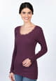 Langarmshirt New Lynna  - plum