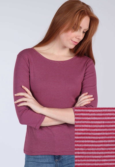 Langarmshirt Pipitta - wine