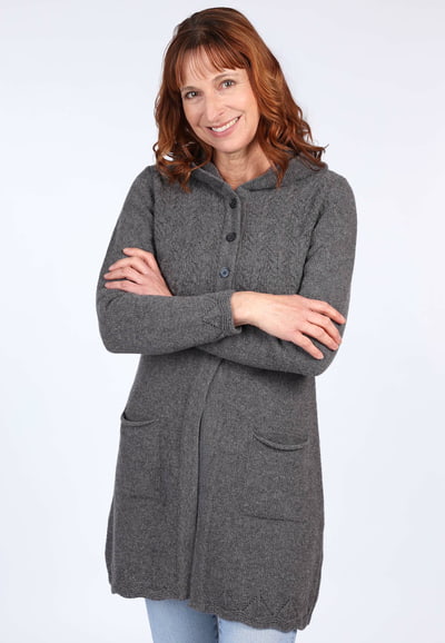 Strickmantel Tia  - grey