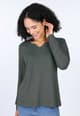 3/4-Arm-Shirt Adrijana solid  - thyme