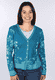 Strickjacke Lindara blossom  - ocean