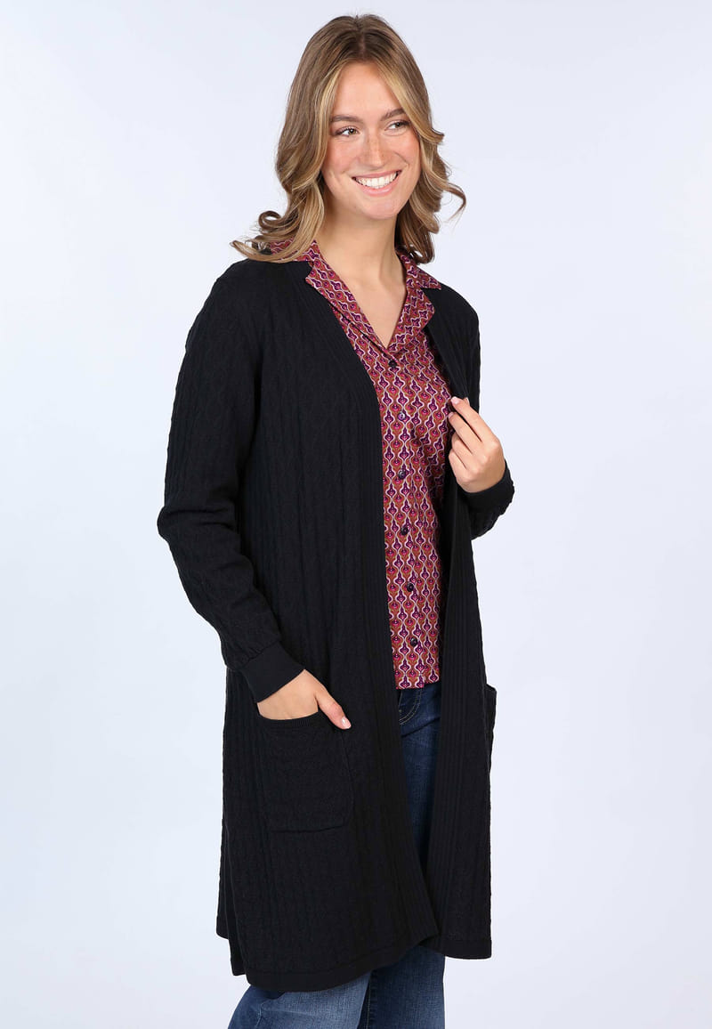 Strickmantel Emma - black