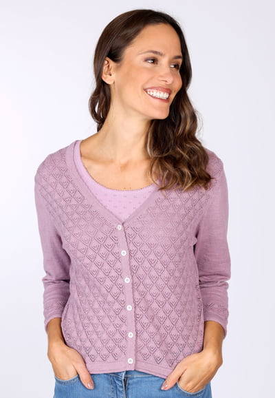 Strickjacke Lisarah  - pansy