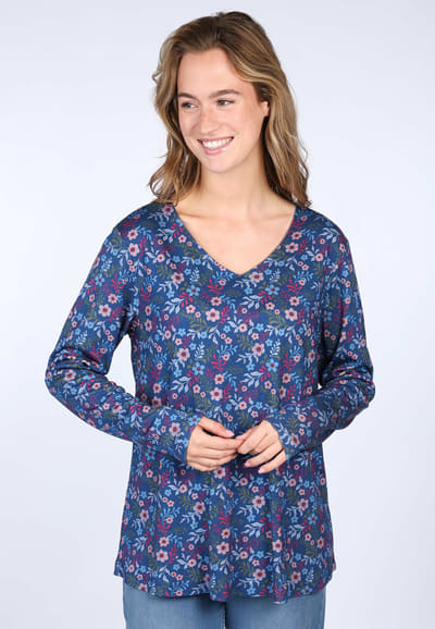 Langarmshirt Adisara  - indigo