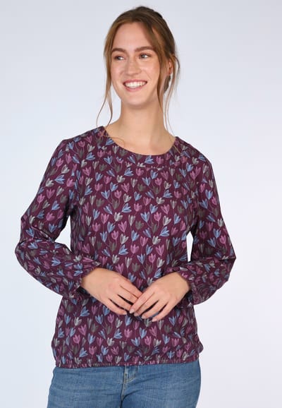 Langarmshirt Lindelis - plum