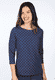 3/4-Arm-Shirt Pitta Retro  - indigo