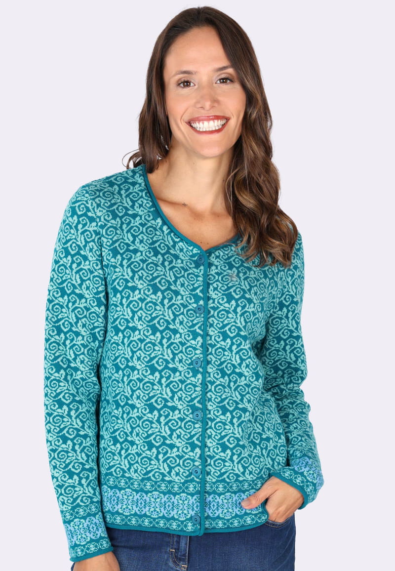 Strickjacke Hedie  - ocean
